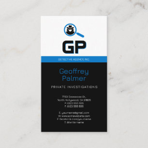 Private Investigations Detective Professional Business Card