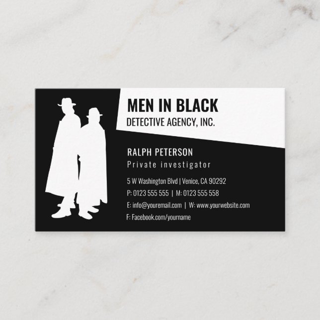 Private Investigations | Detective Professional Business Card (Front)