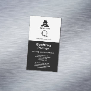 Private Investigations Detective Professional Business Card Magnet