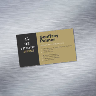 Private Investigations   Detective Professional Business Card Magnet