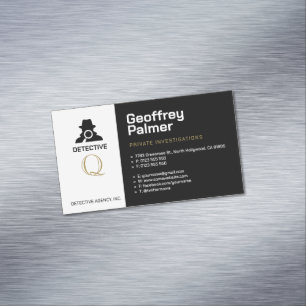 Private Investigations   Detective Professional Business Card Magnet