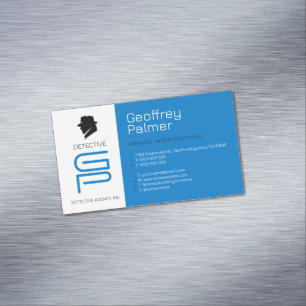 Private Investigations Detective Professional Business Card Magnet