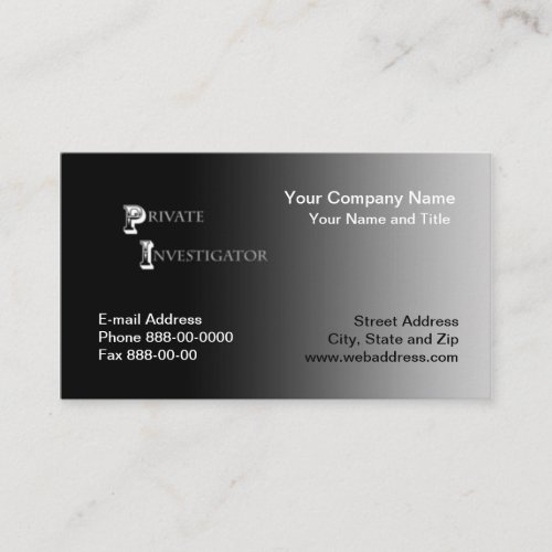 Private Investigator Business Card