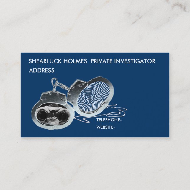 Private Investigator Business Card (Front)
