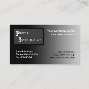 Private Investigator Business Card