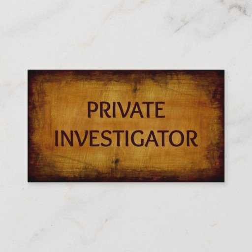 Customizable Private Investigator Business Card