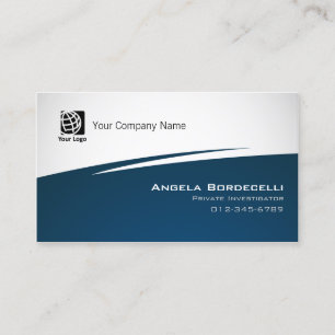 Private Investigator Business Card Simple Zig Zag
