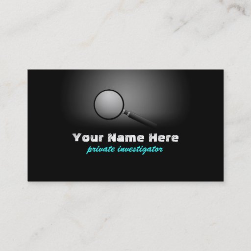 Customizable Private Investigator Business Cards