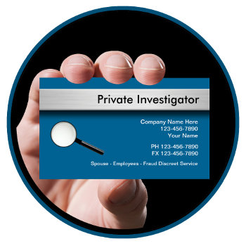Private Investigator Business Cards by Luckyturtle at Zazzle
