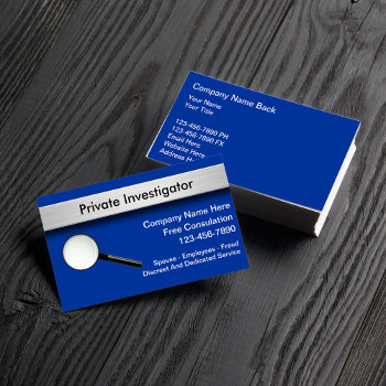 Private Investigator Business Cards by Luckyturtle at Zazzle
