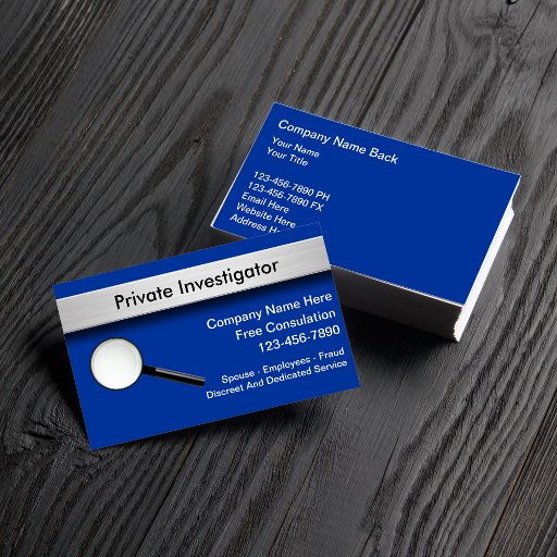 Customizable Private Investigator Business Cards