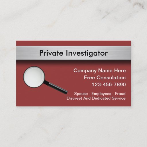 Customizable Private Investigator Business Cards