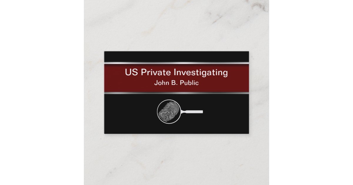 Private Investigator Business Cards | Zazzle.com