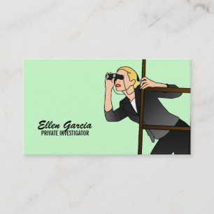 Private Investigator Business Cards- Blonde Card