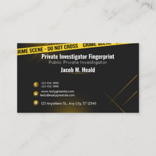 private investigator business cards,Detective Card