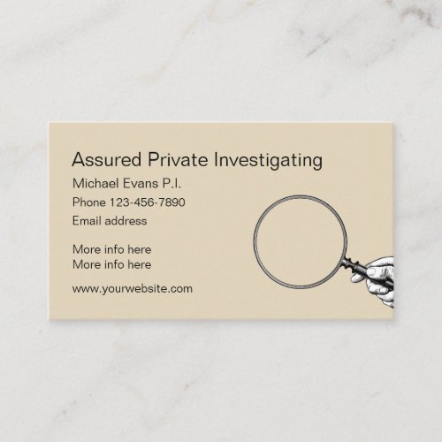 Private Investigator Design Business Card