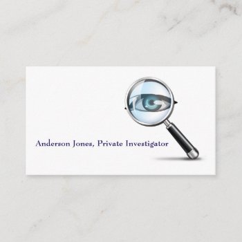 Private Investigator Detective Business Card by BusinessCardsCards at Zazzle