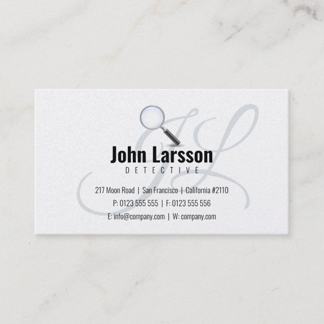 Private Investigator | Detective Business Card (Front)