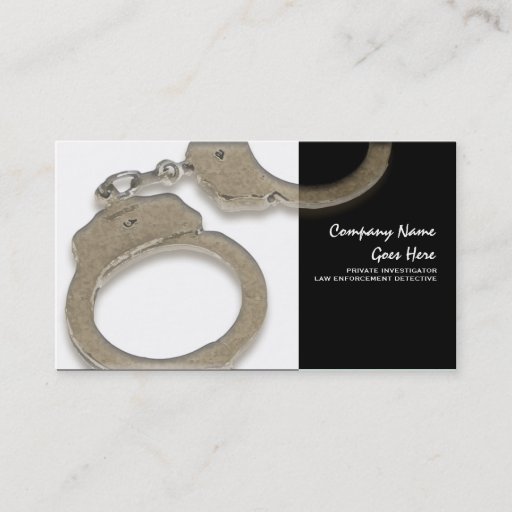 Customizable Private Investigator law detective enforcement Business Card Template