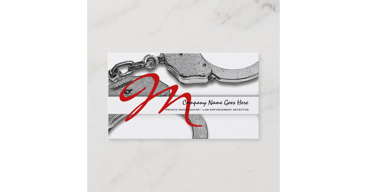 Private Investigator Law Detective Enforcement Business Card