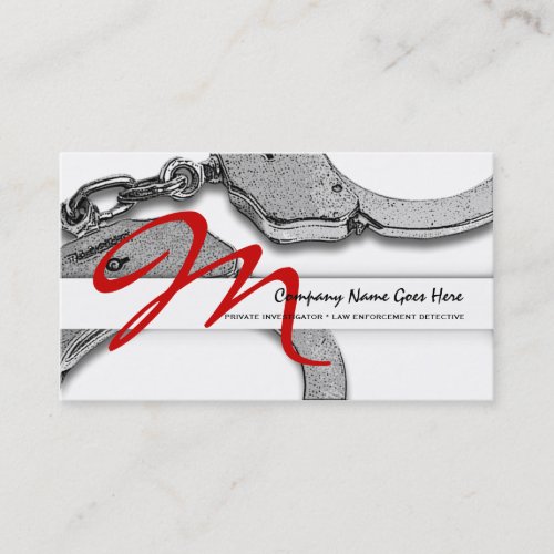 Private Investigator law detective enforcement Business Card Templates