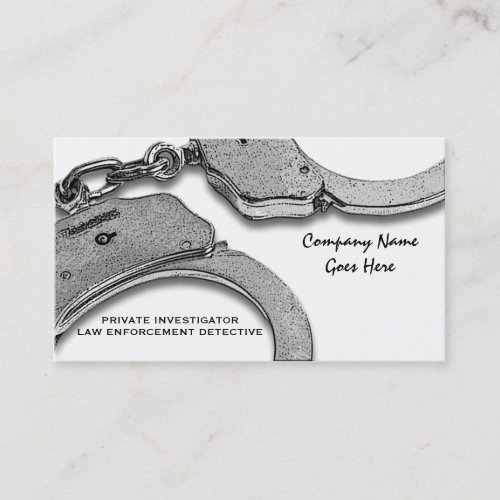 Private Investigator law detective enforcement Business Card Templates