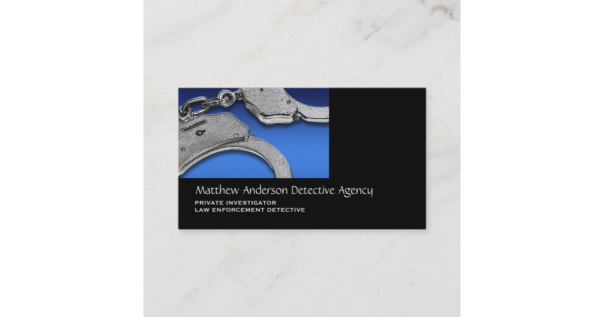 Private Investigator Law Enforcement Business Card