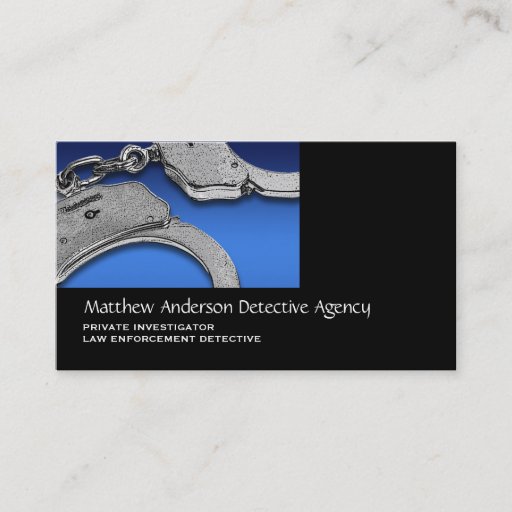 Customizable Private Investigator law enforcement Business Card