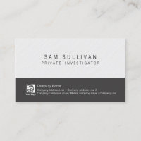 Private Investigator Natural Paper Texture Skills Business Card