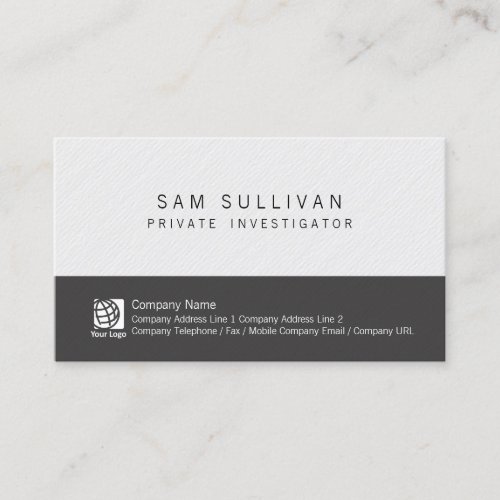 Private Investigator Natural Paper Texture Skills Business Card