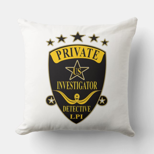 Private Investigator Pillow (Front)