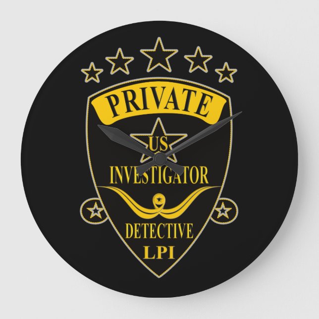 Private Investigator Wall Clock (Front)