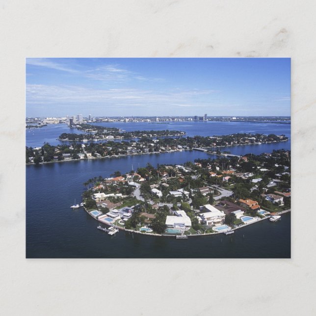 Private Island homes of Biscayne Bay, Star Postcard (Front)