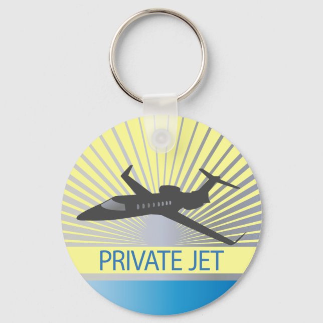Private Jet Aircraft Keychain (Front)
