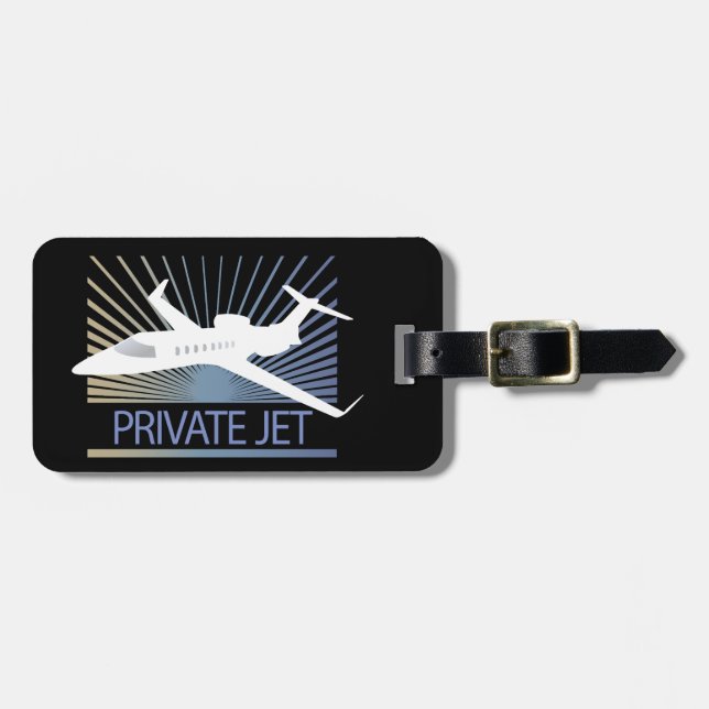 Private Jet Aircraft Luggage Tag (Front Horizontal)