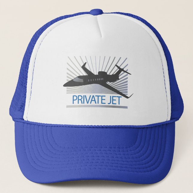 Private Jet Aircraft Trucker Hat (Front)