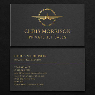 Private Jet Airplane Aviation Business Card