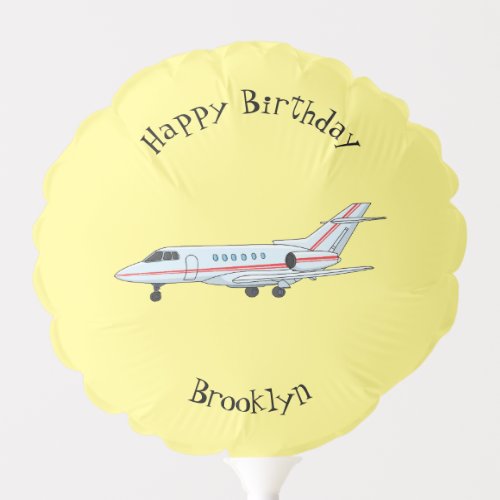 Private jet cartoon illustration balloon