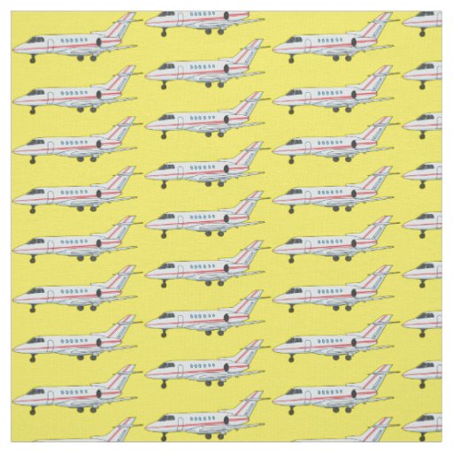 Private jet cartoon illustration fabric