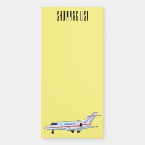 Private jet cartoon illustration  magnetic notepad