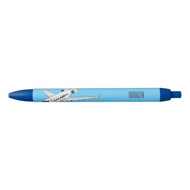 Private jet cartoon illustration pen (Front)