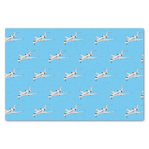 Private jet cartoon illustration tissue paper