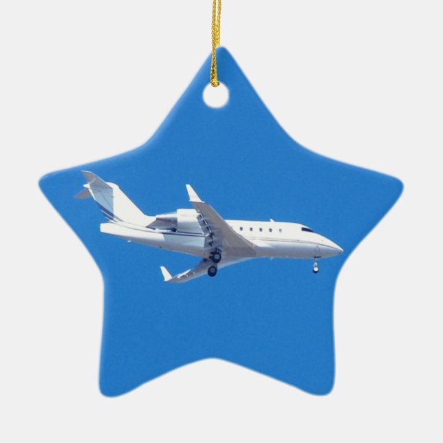 Private jet. ceramic ornament (Front)