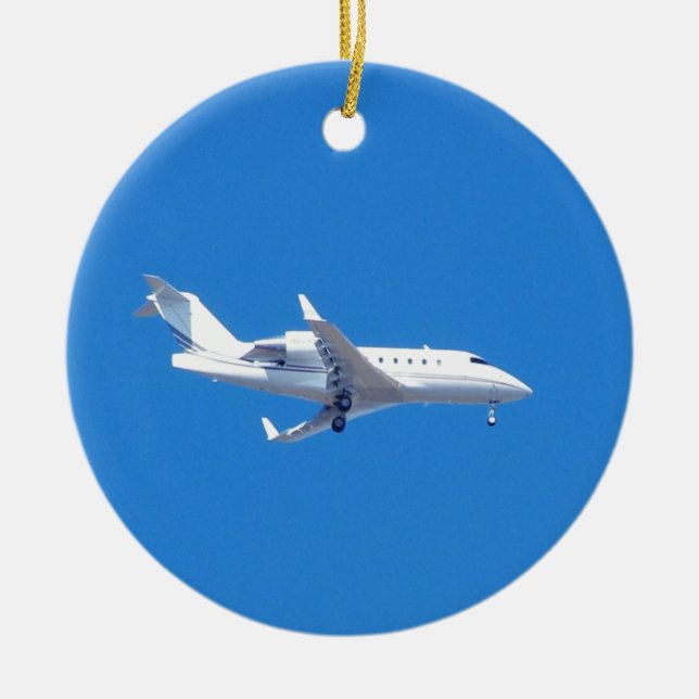 Private jet. ceramic ornament (Front)