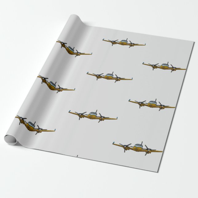 Private jet. wrapping paper (Unrolled)