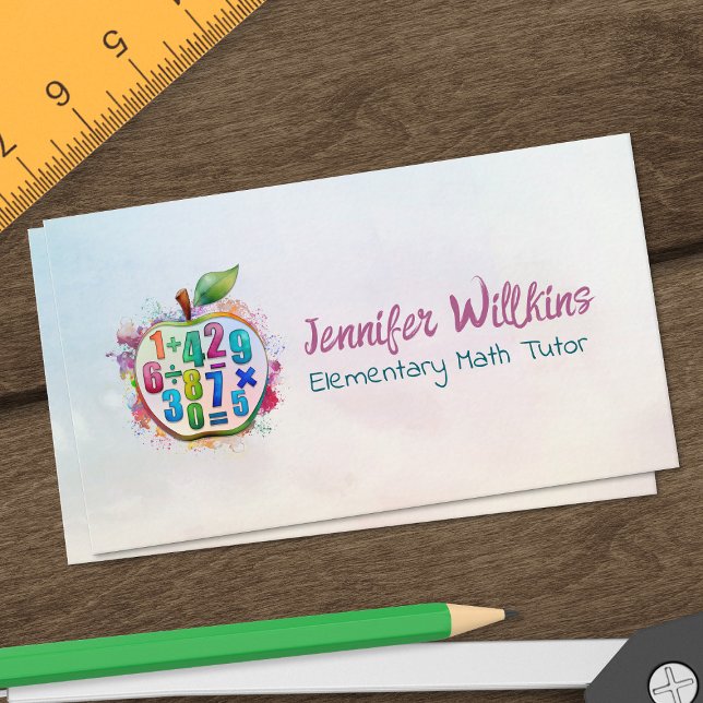 Private Math Tutor - Early grades, elementary Busi Business Card (Creator Uploaded)