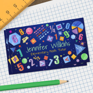 Private Math Tutor - Early grades, elementary Busi Business Card