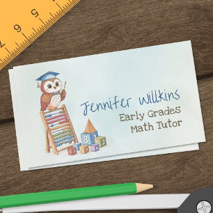 Private Math Tutor - Early grades, elementary Business Card