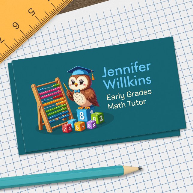 Private Math Tutor - Early grades, elementary Business Card (Creator Uploaded)