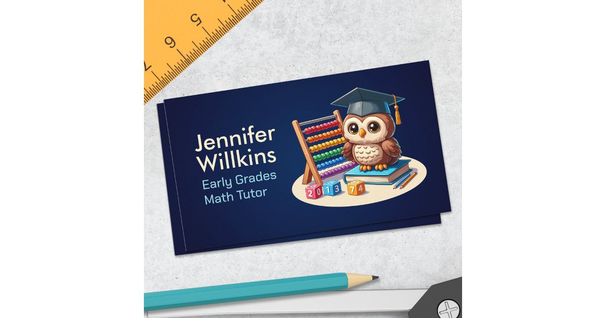 Math Tutor Card Private Math Tutor - Early grades, elementary Business Card | Zazzle